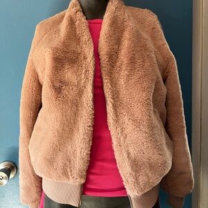 Banana Republic Factory Soft Teddy Bomber Jacket